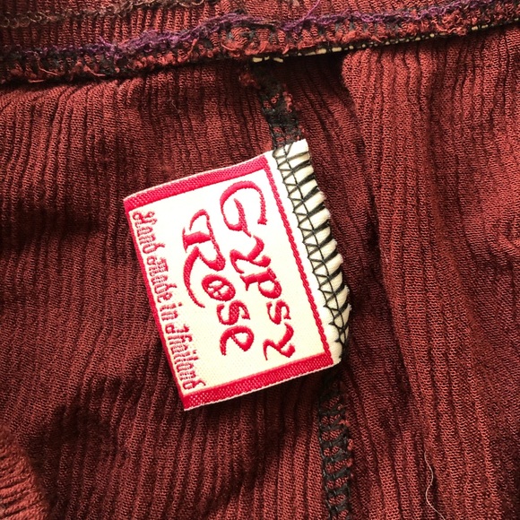 SOLD | Gypsy Rose | Boho Wide Leg Pants - Picture 3 of 6